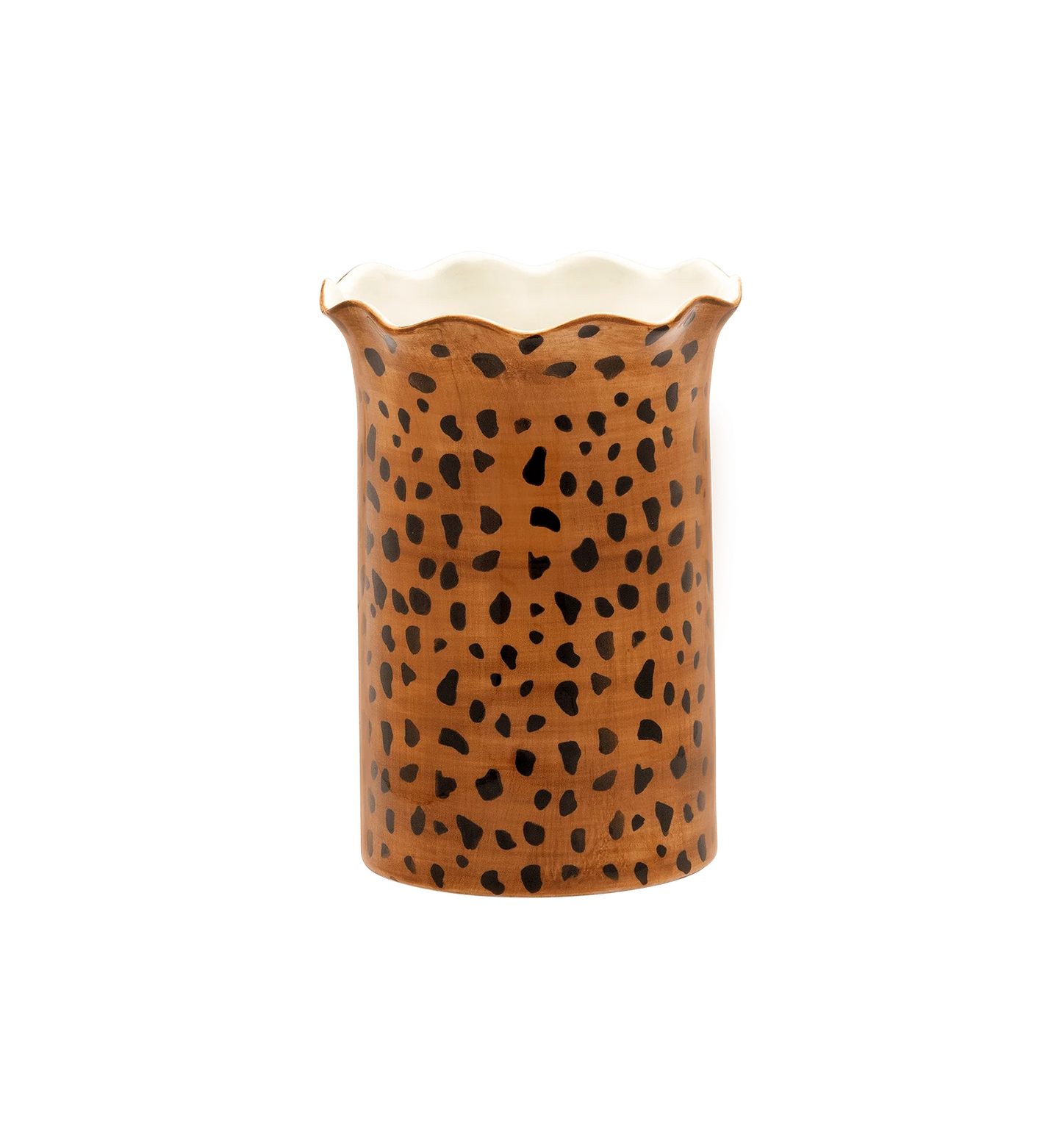 VASE LEOPARD GEMUSTERT