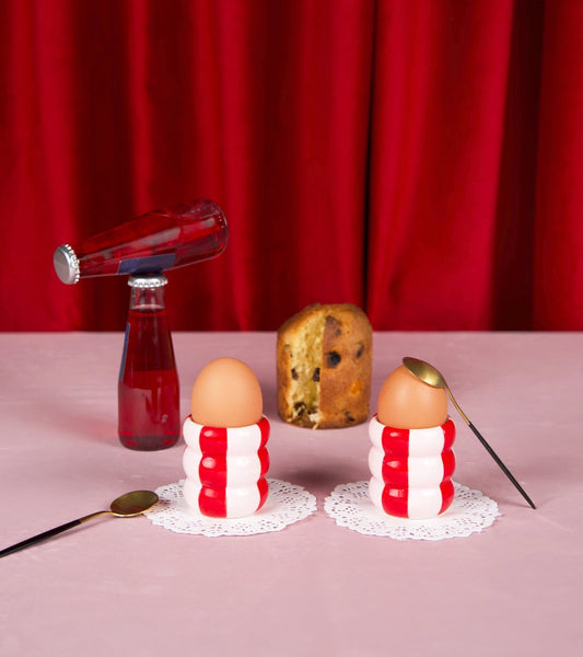 EIERBECHER STREIFEN EINZELN