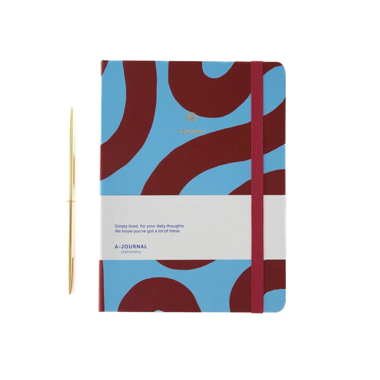 NOTIZBUCH JOURNAL LINIERT ABSTRAKT ROT BLAU