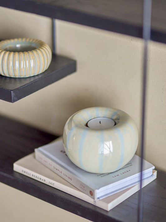 KERZENHALTER AGATE RUND STREIFEN