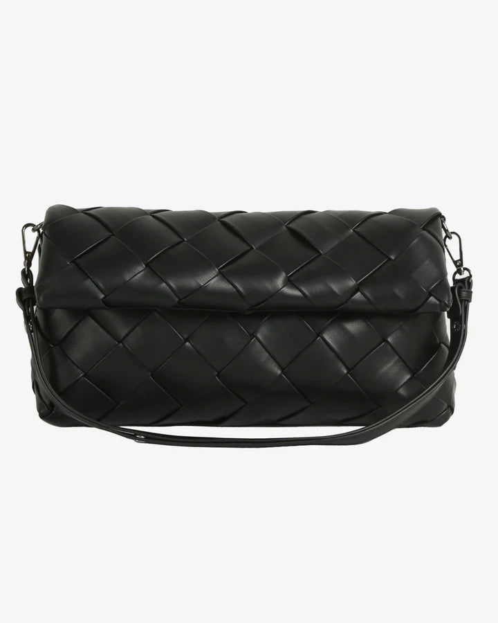 TASCHE ARLENE BRAIDED SOFT STRUCTURE - BLACK
