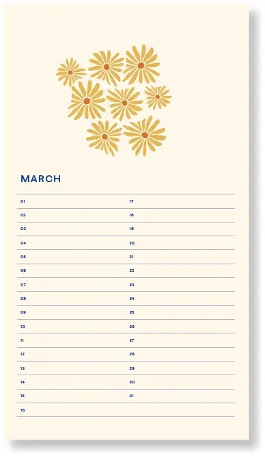 KALENDER BIRTHDAY BLUMEN