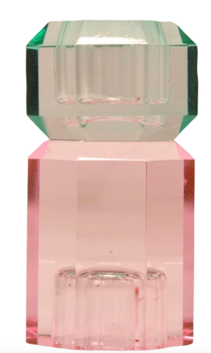 KRISTALLHALTER IN PINK HELLMINZE