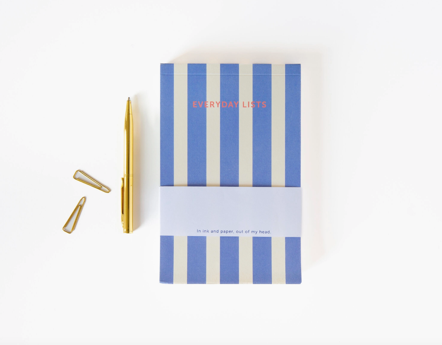 EVERYDAY LIST NOTIZBLOCK GESTREIFT BLAU