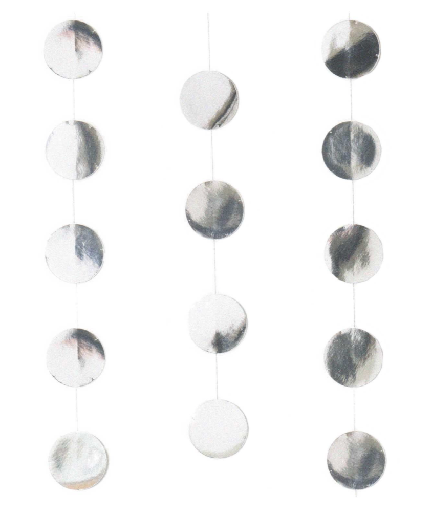 GENÄHTE GIRLANDE SILBER