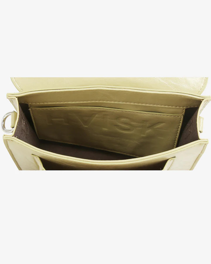 TASCHE CAYMAN POCKET GLOSSY STRUCTURE - MATCHA GREEN