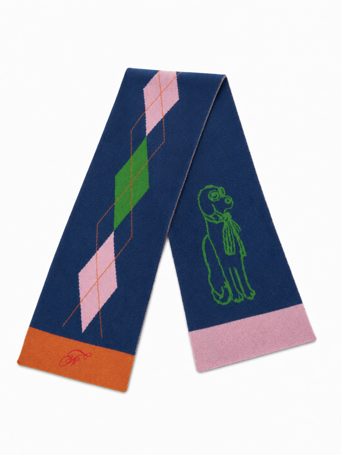 SCHAL HUND BLAU
