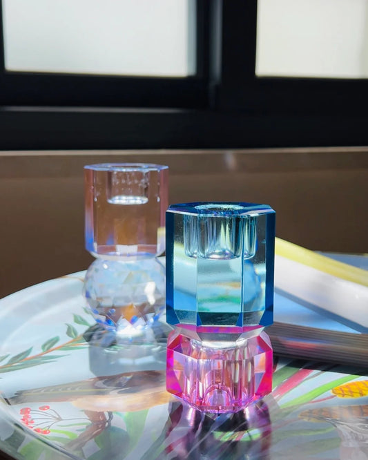 KRISTALLHALTER IN BLAU VIOLETT