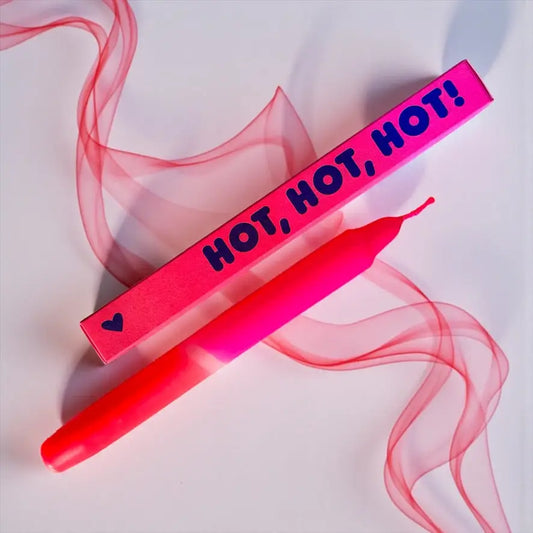 KERZE MIT VERLAUF ORANGE PINK HOT