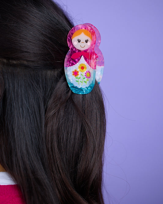 HAARSPANGE HEISSELIEBE MATROSCHKA BLAU