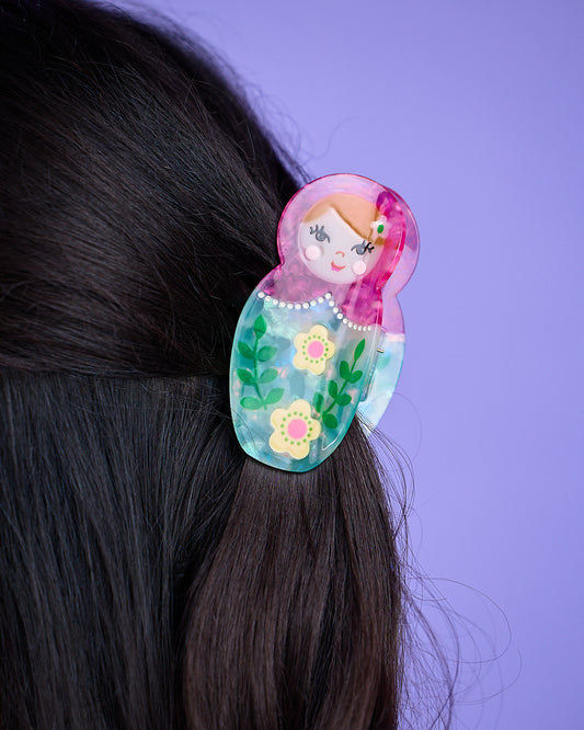 HAARSPANGE HEISSELIEBE MATROSCHKA GRÜN