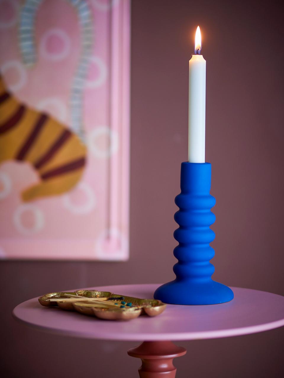 KERZENHALTER THORNE WELLIG BLAU