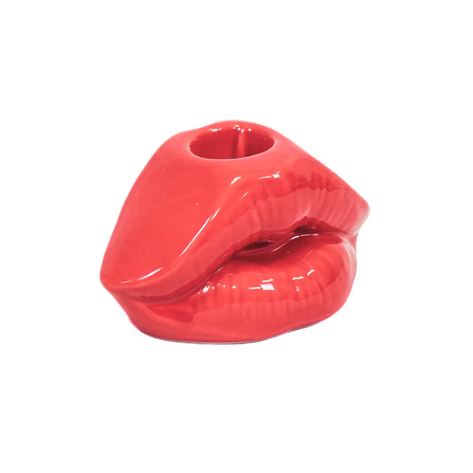 KERZENHALTER LIPPEN ROT