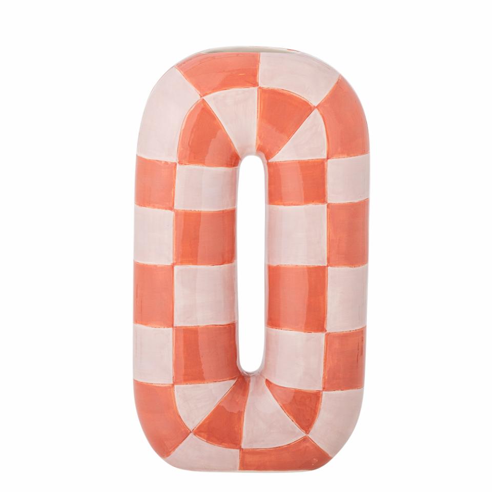 VASE MAE KARIERT ORANGE