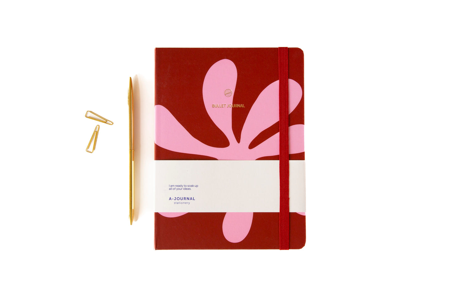 NOTIZBUCH BULLET JOURNAL ABSTRAKT BURGUND