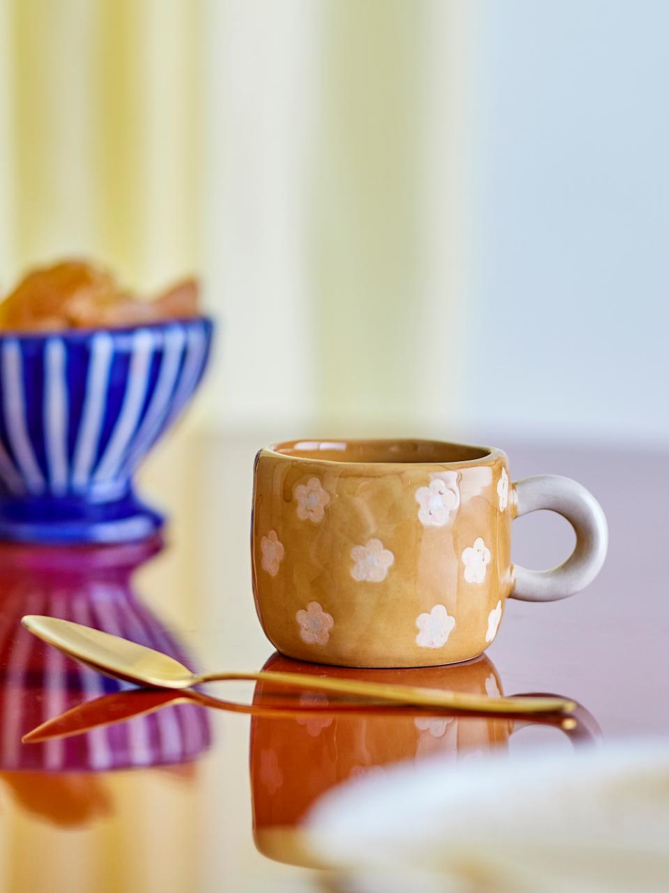 TASSE NINI BLUMEN BRAUN