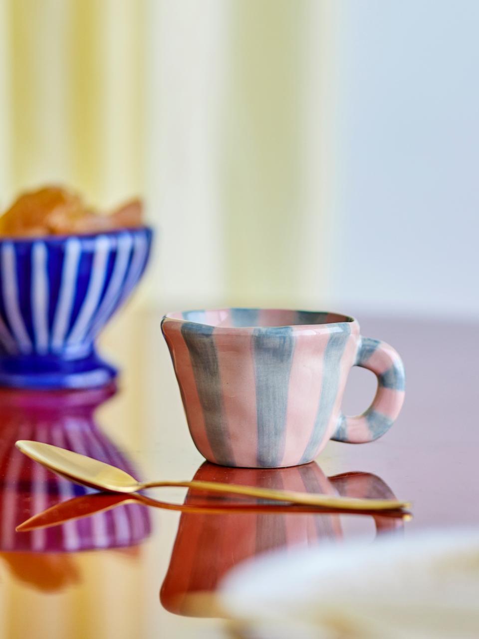 TASSE NINI STREIFEN ROSA BLAU