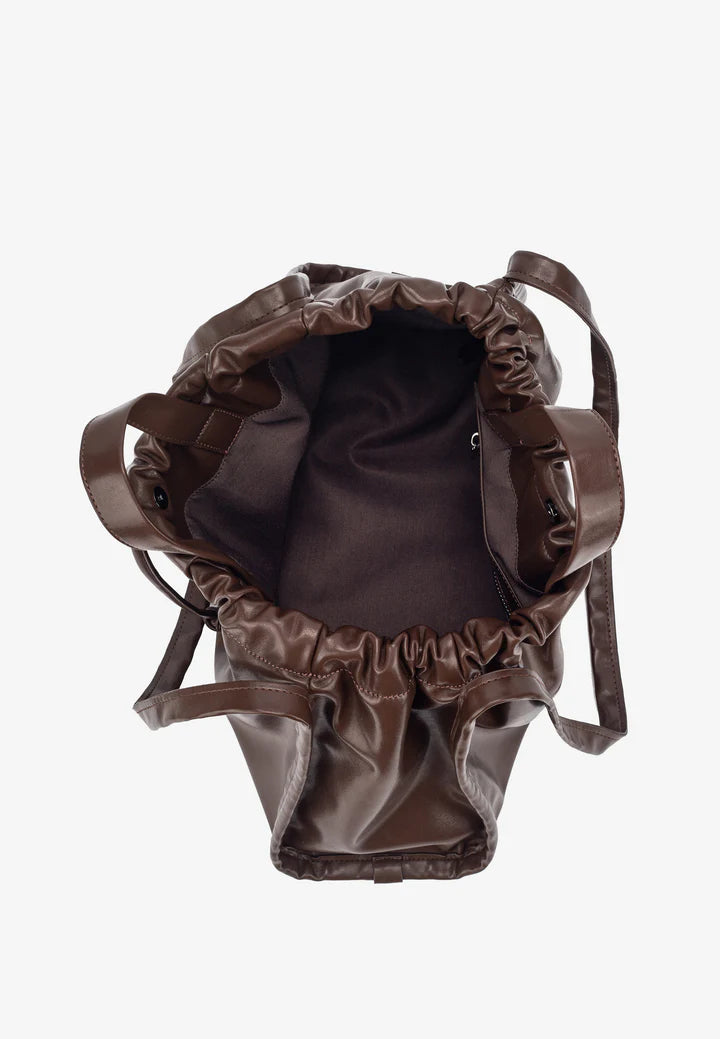 TASCHE SAGE MEDIUM SOFT STRUCTURE - COCOA