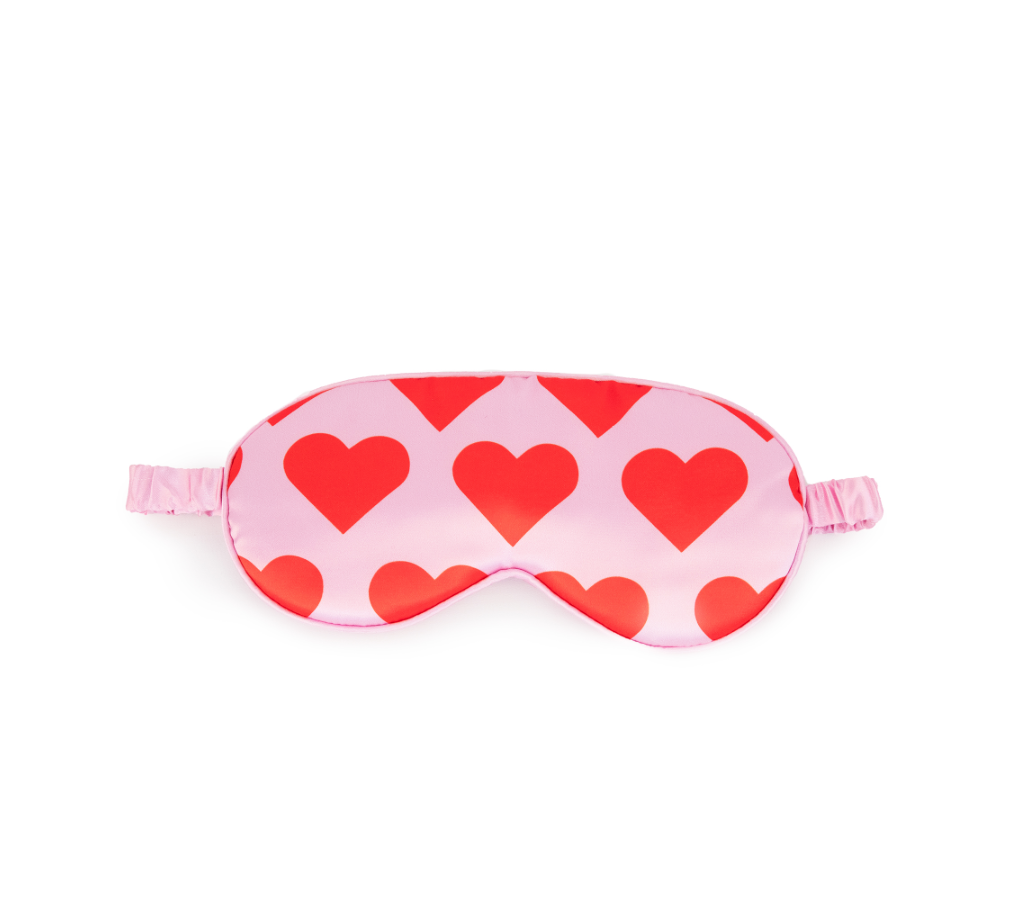 AUGENMASKE HERZEN ROSA