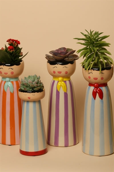 VASE MRS&MISS ORANGE/HELLROT/MINZE 25cm
