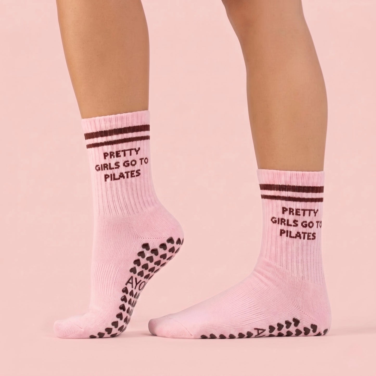 GRIP PILATES-SOCKEN – PINK