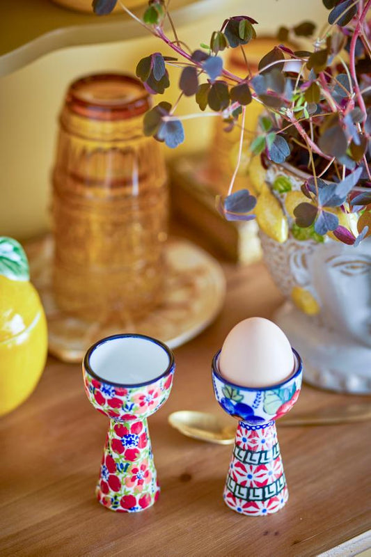 EIERBECHER FLORIST BLUMENMUSTER BLAU