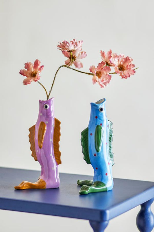 VASE MAKO FISCH ROSA