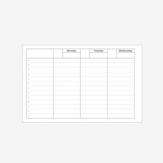 WOCHENPLANER WEEKLY SCHEDULE ROT