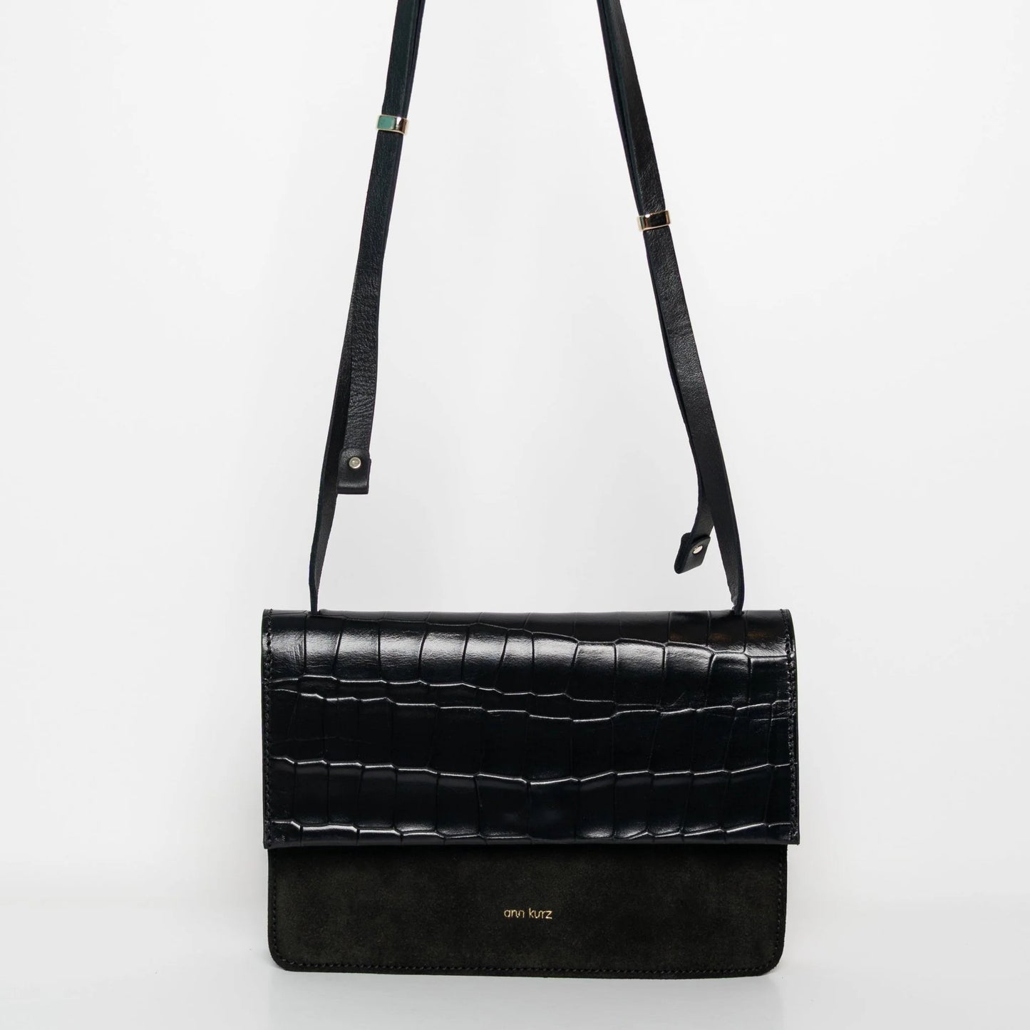 HANDY TASCHE MEDIUM - MIX CROCO BLACK