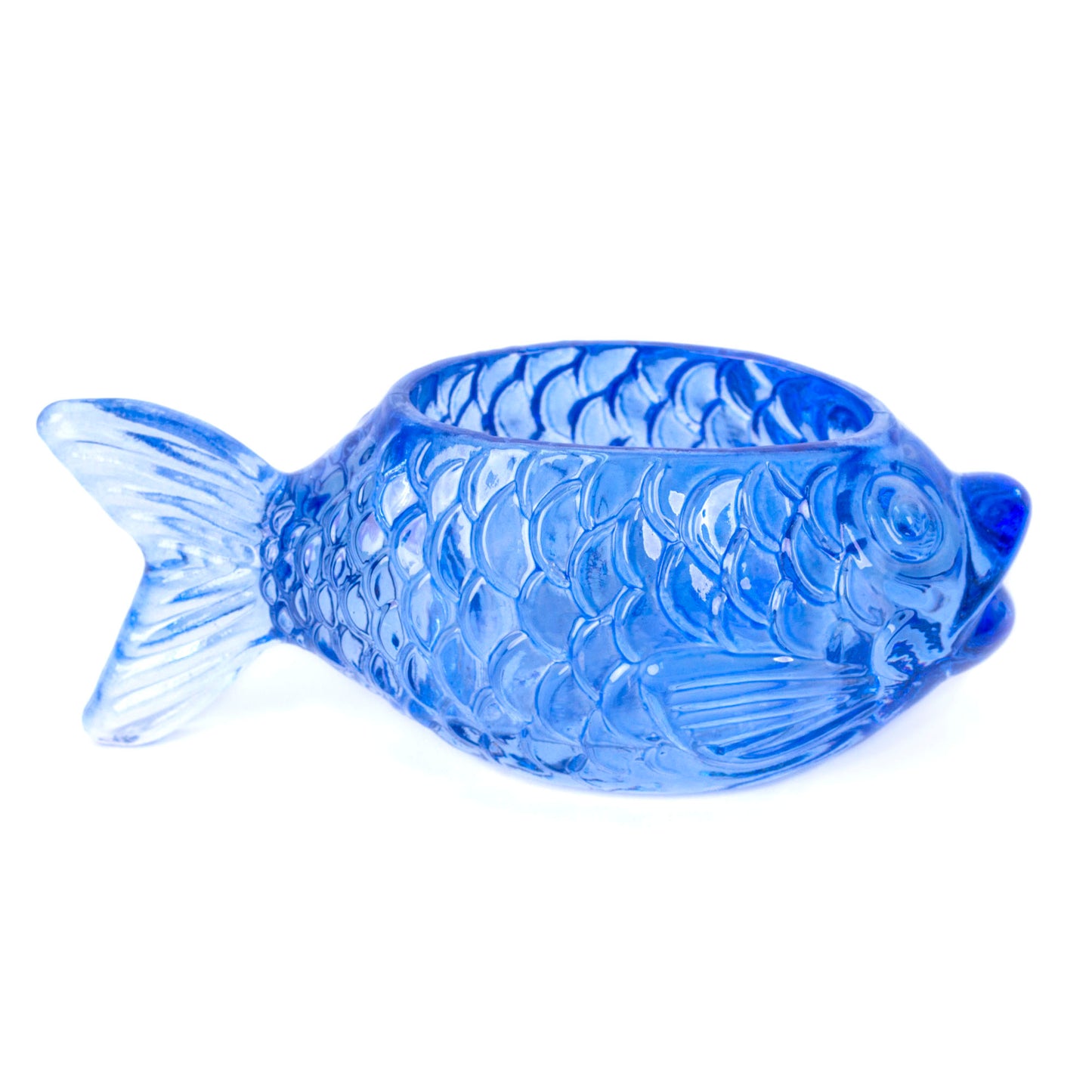 SCHÜSSELCHEN FISCH GLAS BLAU