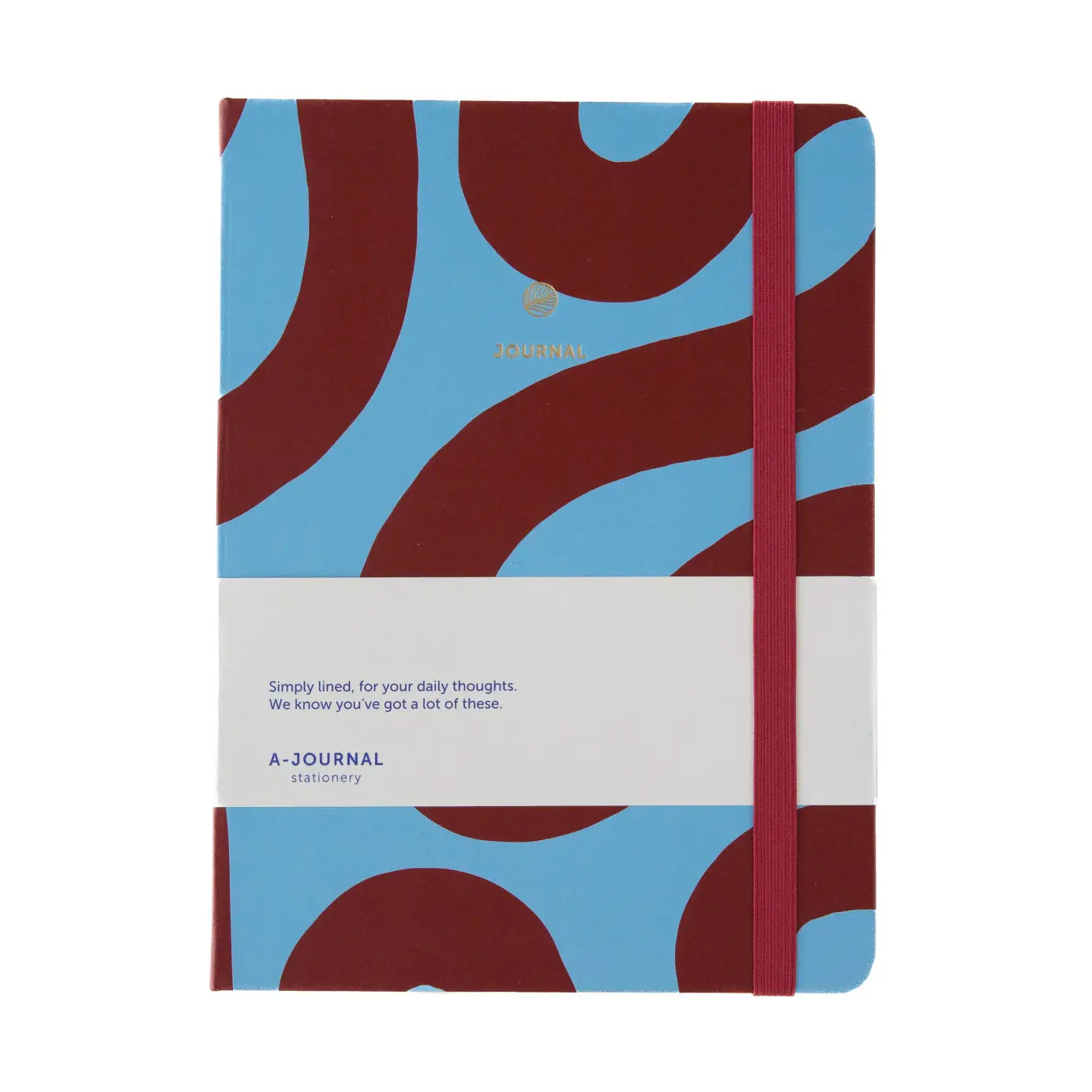 NOTIZBUCH JOURNAL LINIERT ABSTRAKT ROT BLAU