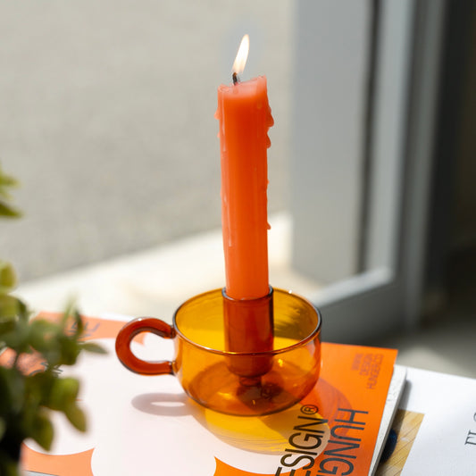 KERZENHALTER GLAS BERNSTEIN