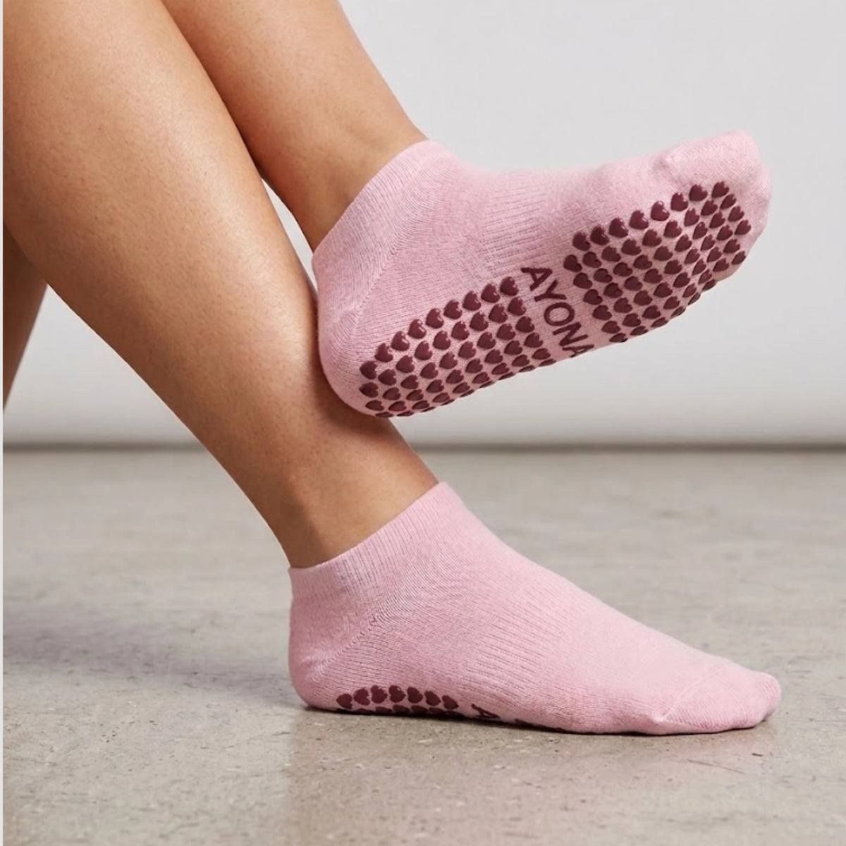 LOW RISE GRIP PILATES SOCKEN – PINK