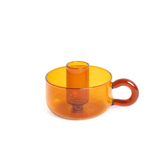 KERZENHALTER GLAS BERNSTEIN