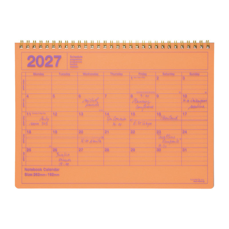 NOTIZBUCH KALENDER 2027 / M