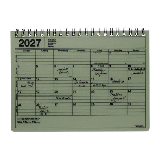 NOTIZBUCH KALENDER 2027 / M
