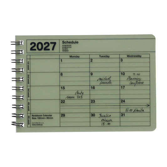NOTIZBUCH KALENDER 2027 / XS