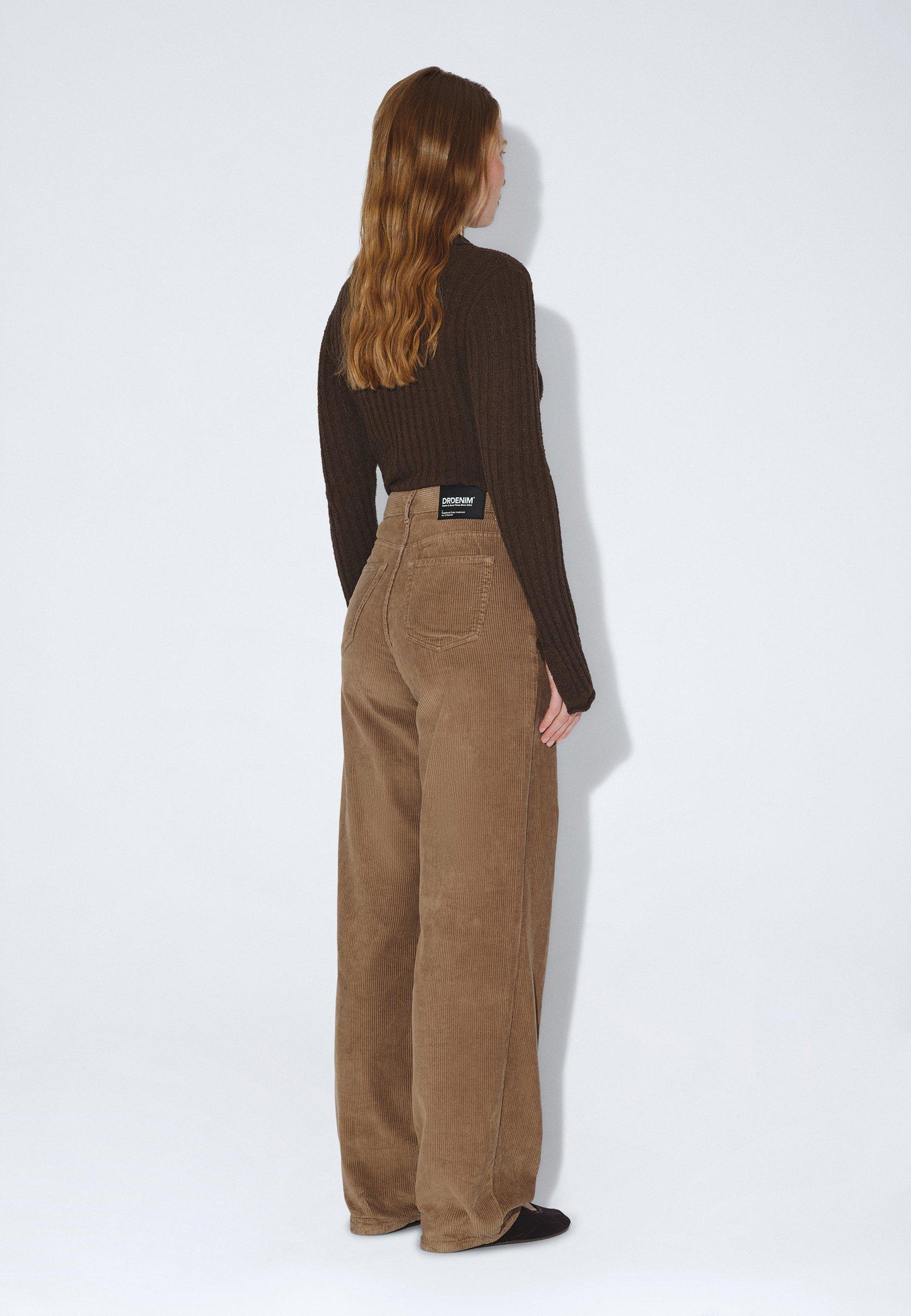 DONNA HIGH RELAXED - WASHED KHAKI CORD