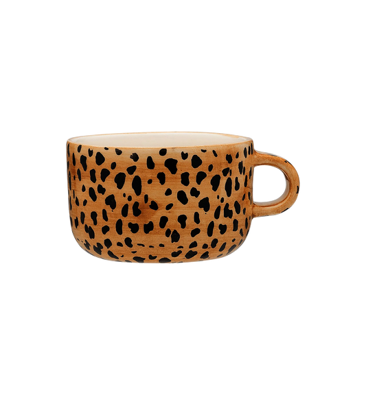 CAPPUCCINO TASSE LEOPARD GEMUSTERT
