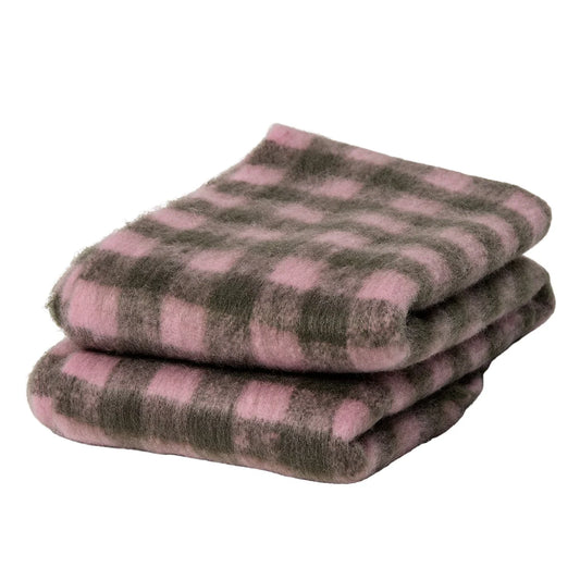 SCHAL NUCOOP KARIERT ROSA BRAUN