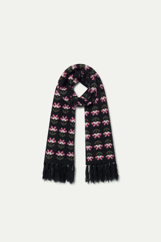 SCHAL BLUMEN SCHWARZ