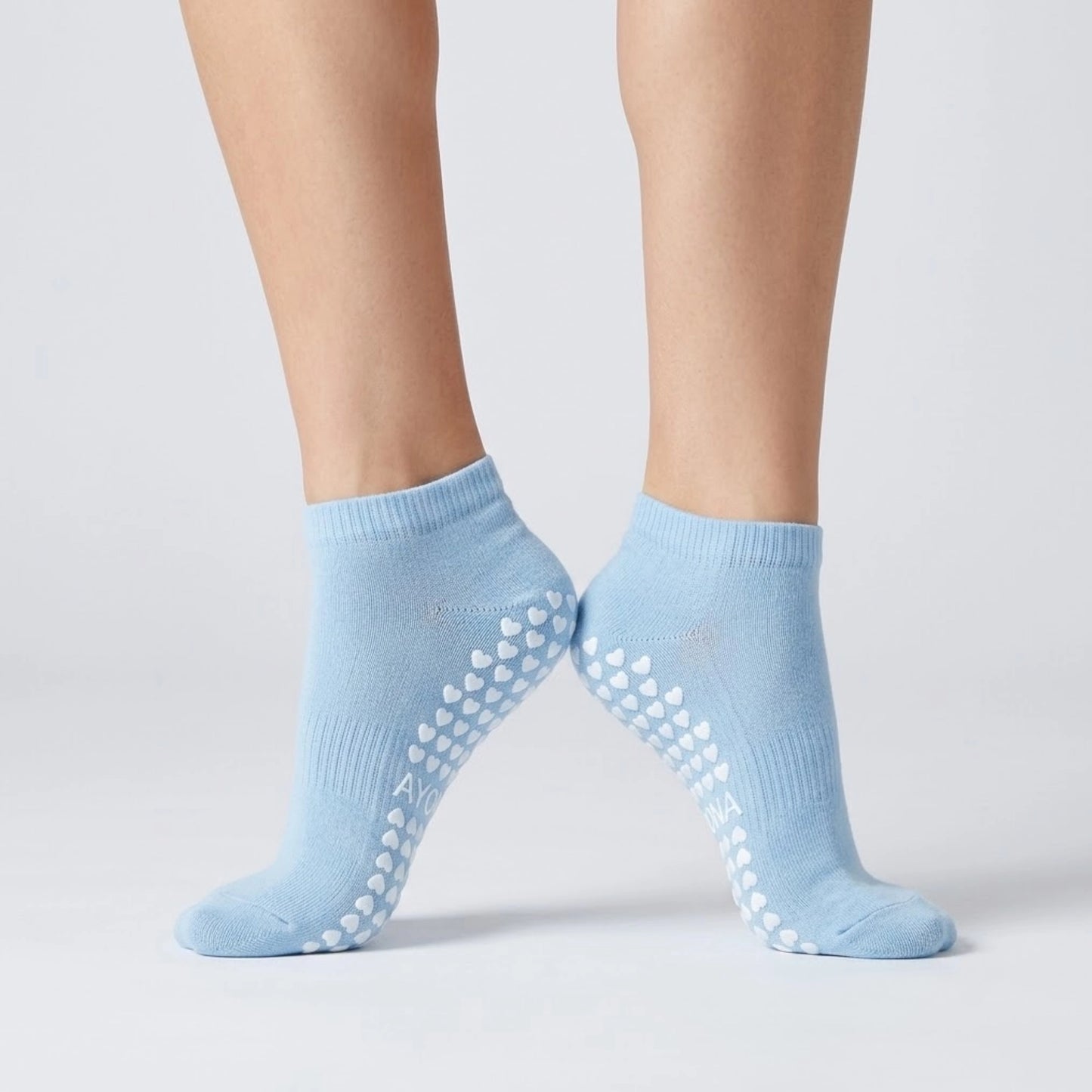 LOW RISE GRIP PILATES SOCKEN – BLAU