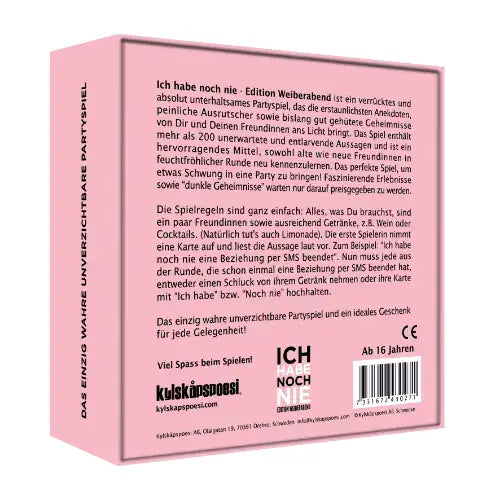 KARTENSPIEL ICH HABE NOCH NIE MÄDELSABEND