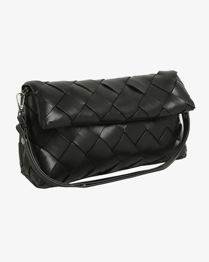 TASCHE ARLENE BRAIDED SOFT STRUCTURE - BLACK