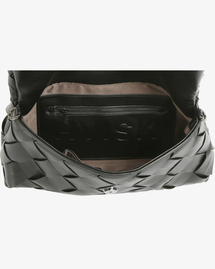 TASCHE ARLENE BRAIDED SOFT STRUCTURE - BLACK