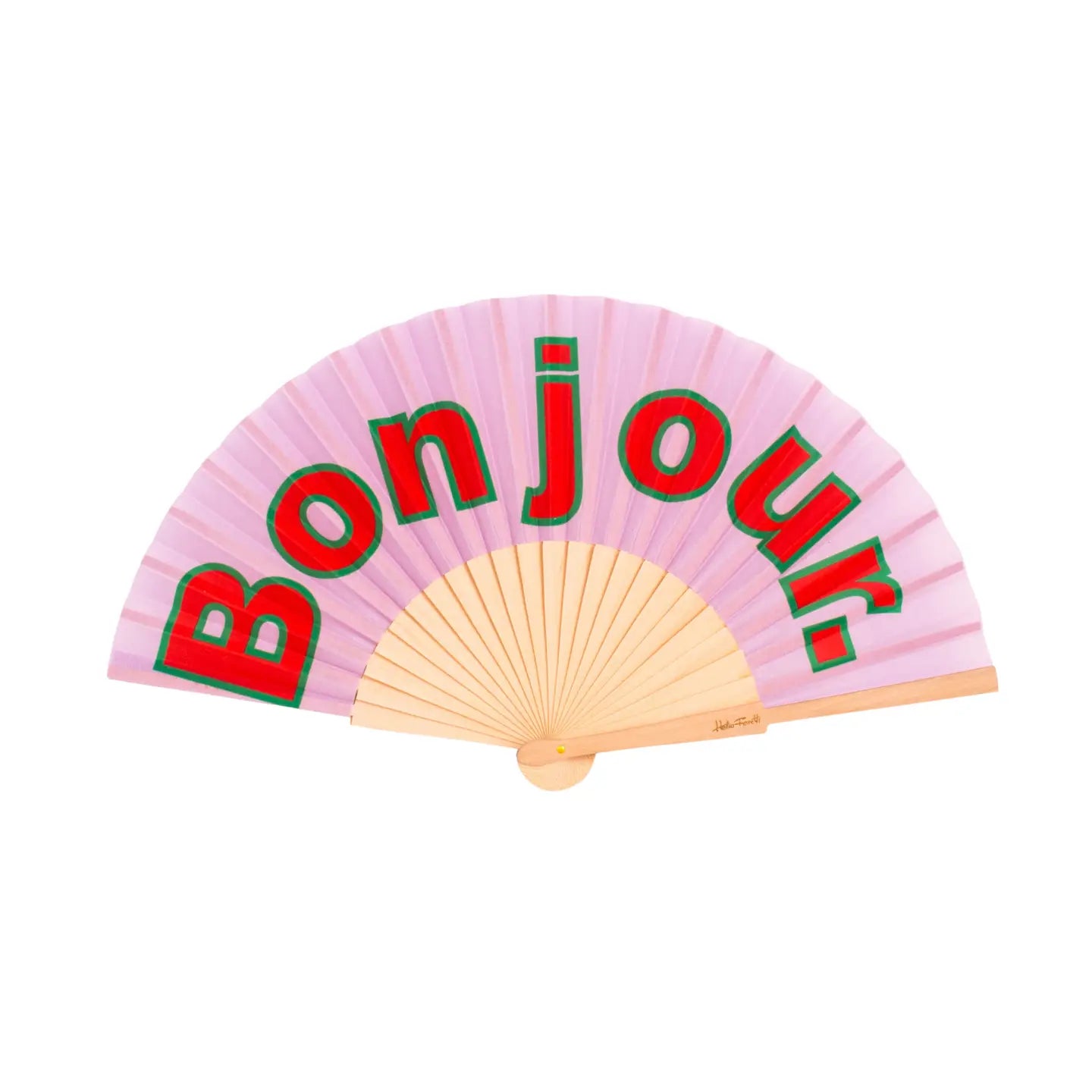 FÄCHER BONJOUR LILA ROT