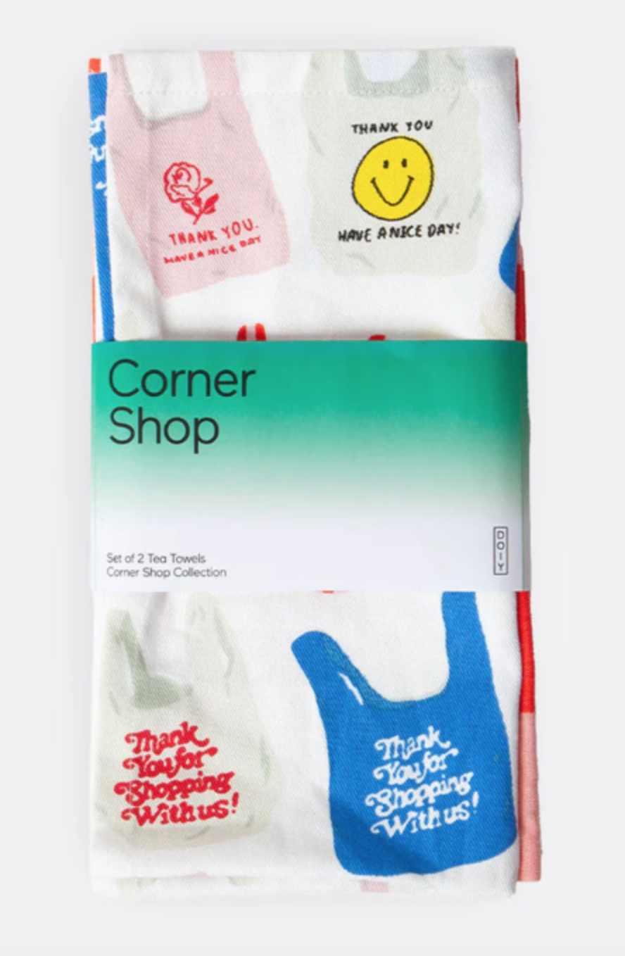 GESCHIRRTÜCHER SET (2ER) CORNER SHOP WEISS