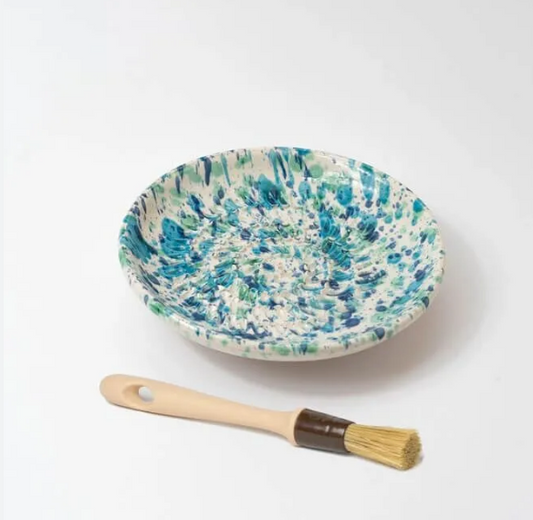 REIBPLATTE + PINSEL Ø14 CM KLEIN