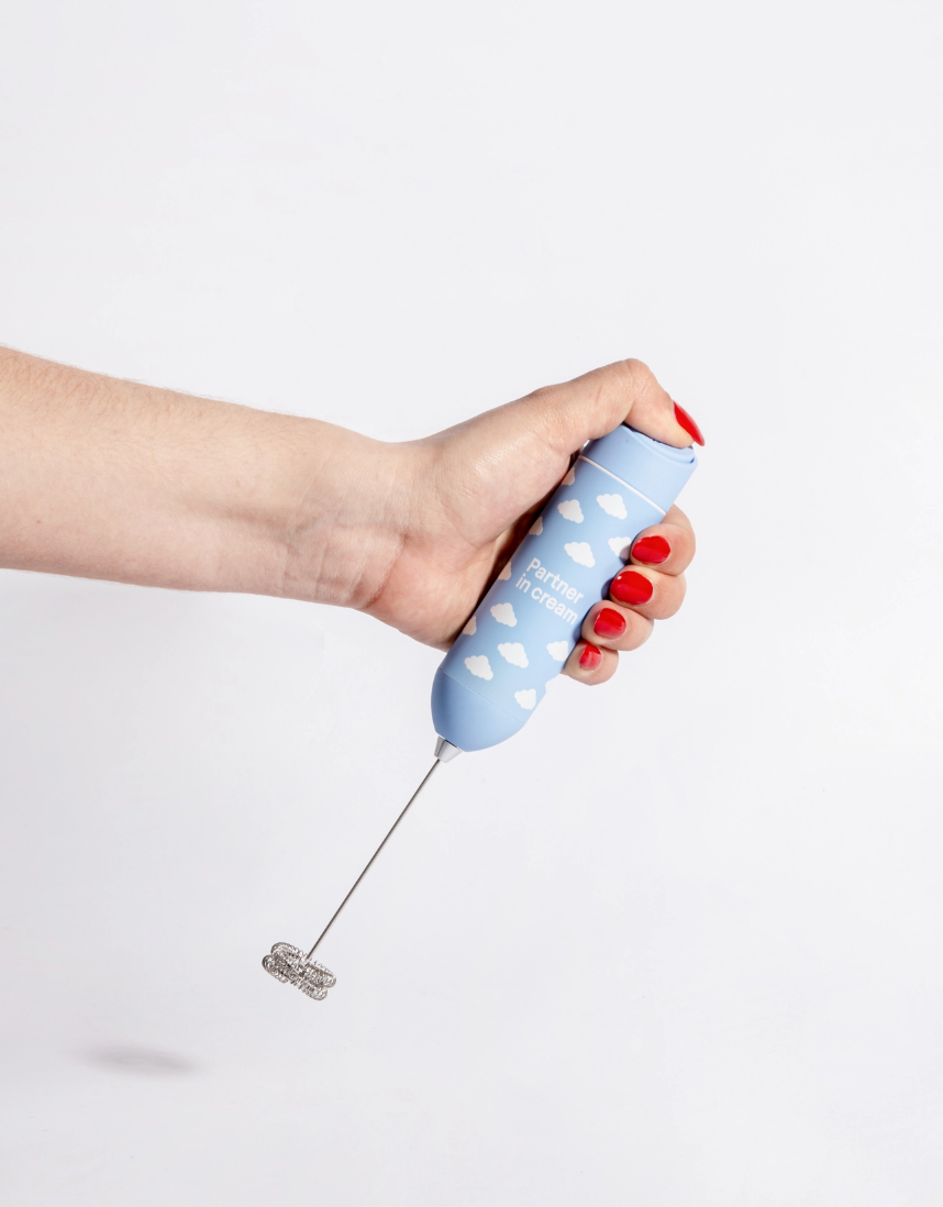 MILCHSCHÄUMER WOLKE PARTNER IN CREAM BLAU