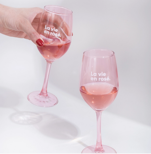 WEIN GLÄSER 2ER SET LA VIE EN ROSÉ
